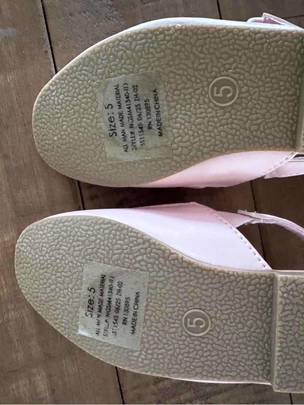 Nicole Miller Pink Kids Back-Strap Moccasins with Gold Bit